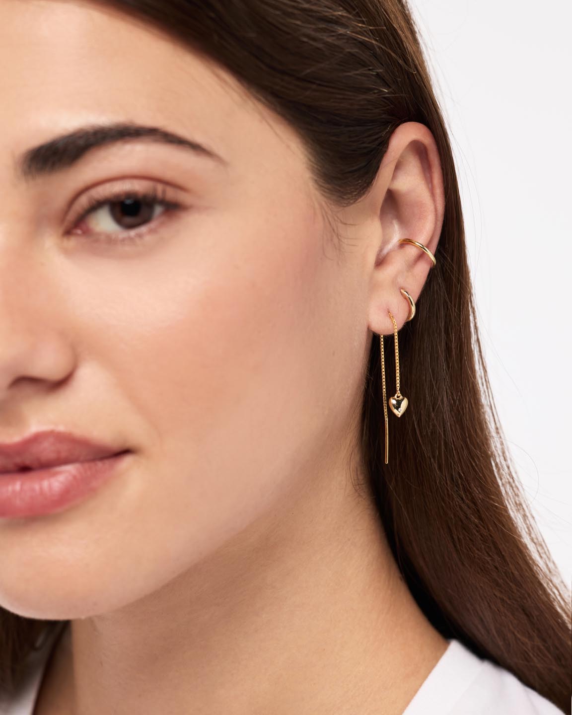 14K Gold Plated Sterling Silver Love Lev Heritage Delicate Threader Earrings For Women Ana Luisa Lev Threaders