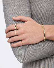 14K Gold Plated Unisex Square Band Rings For Women Ana Luisa Keira
