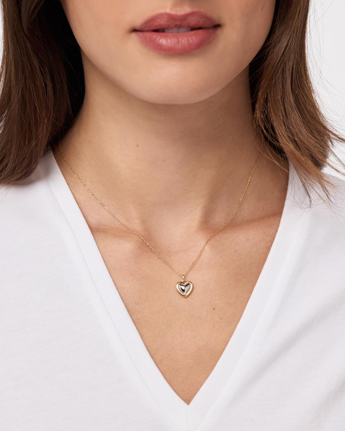 14K Gold Rhodium Plated Two Tone Love Lev Heritage Pendant Necklaces For Women Ana Luisa Lev Small Two Tone