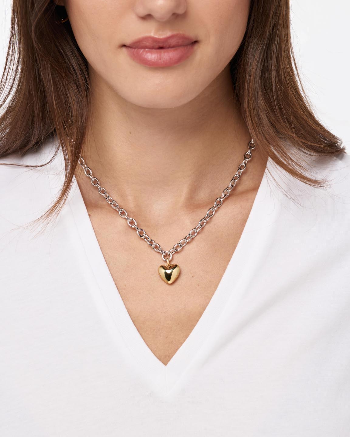 14K Gold Rhodium Plated Two Tone Love Lev Heritage Statement Pendant Necklaces For Women Ana Luisa Lev Bold Two Tone