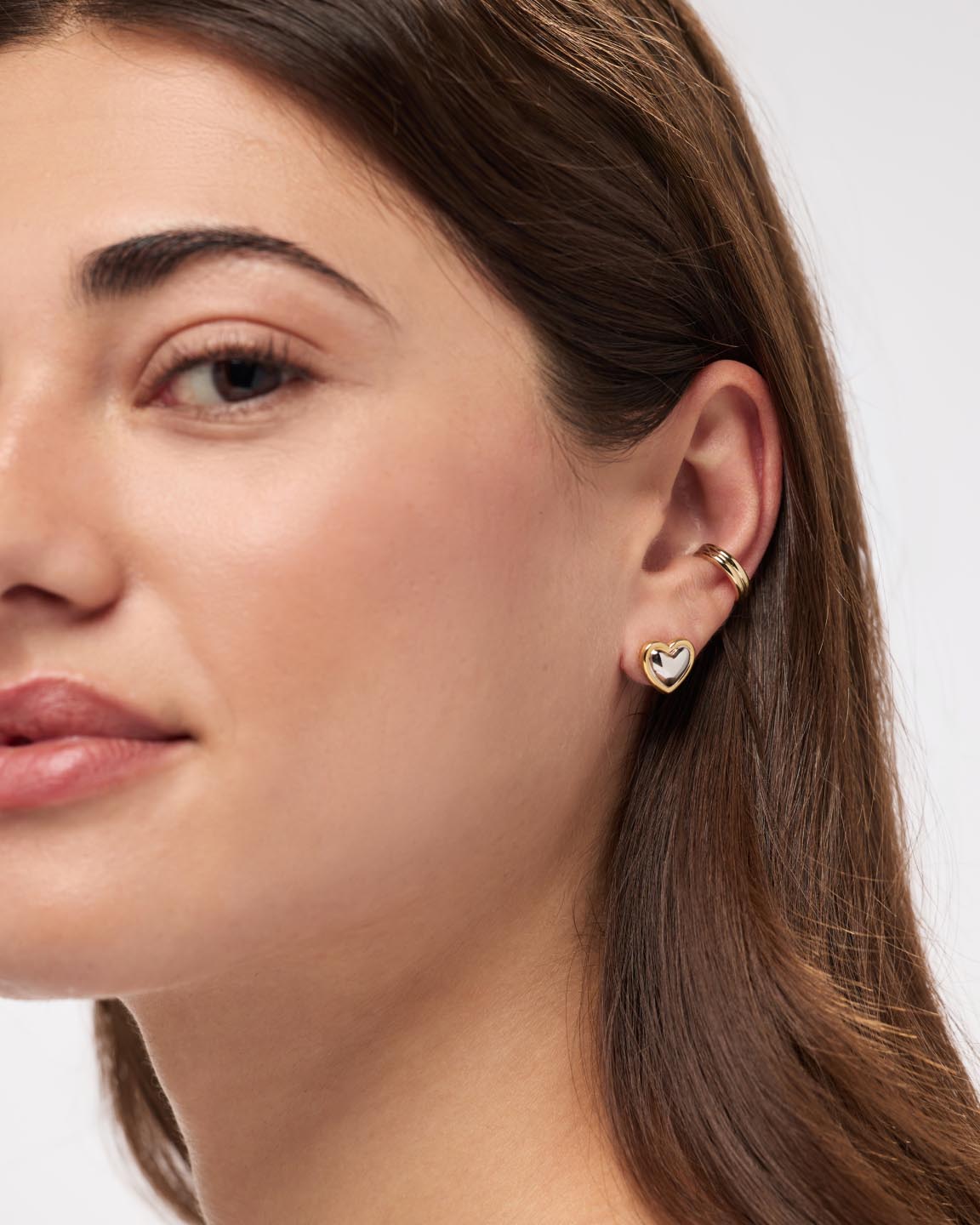 14K Gold Rhodium Plated Two Tone Love Lev Heritage Statement Stud Earrings For Women Ana Luisa Lev Studs Two Tone