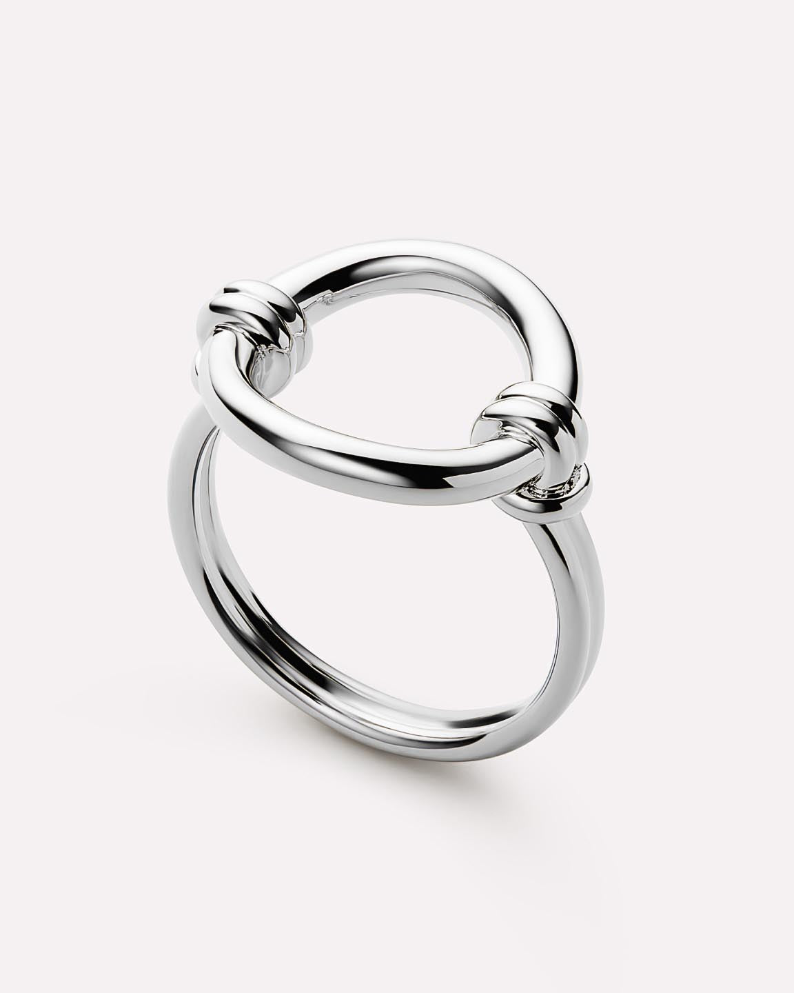 Rhodium Plated Statement Rings For Women Ana Luisa Remi Silver