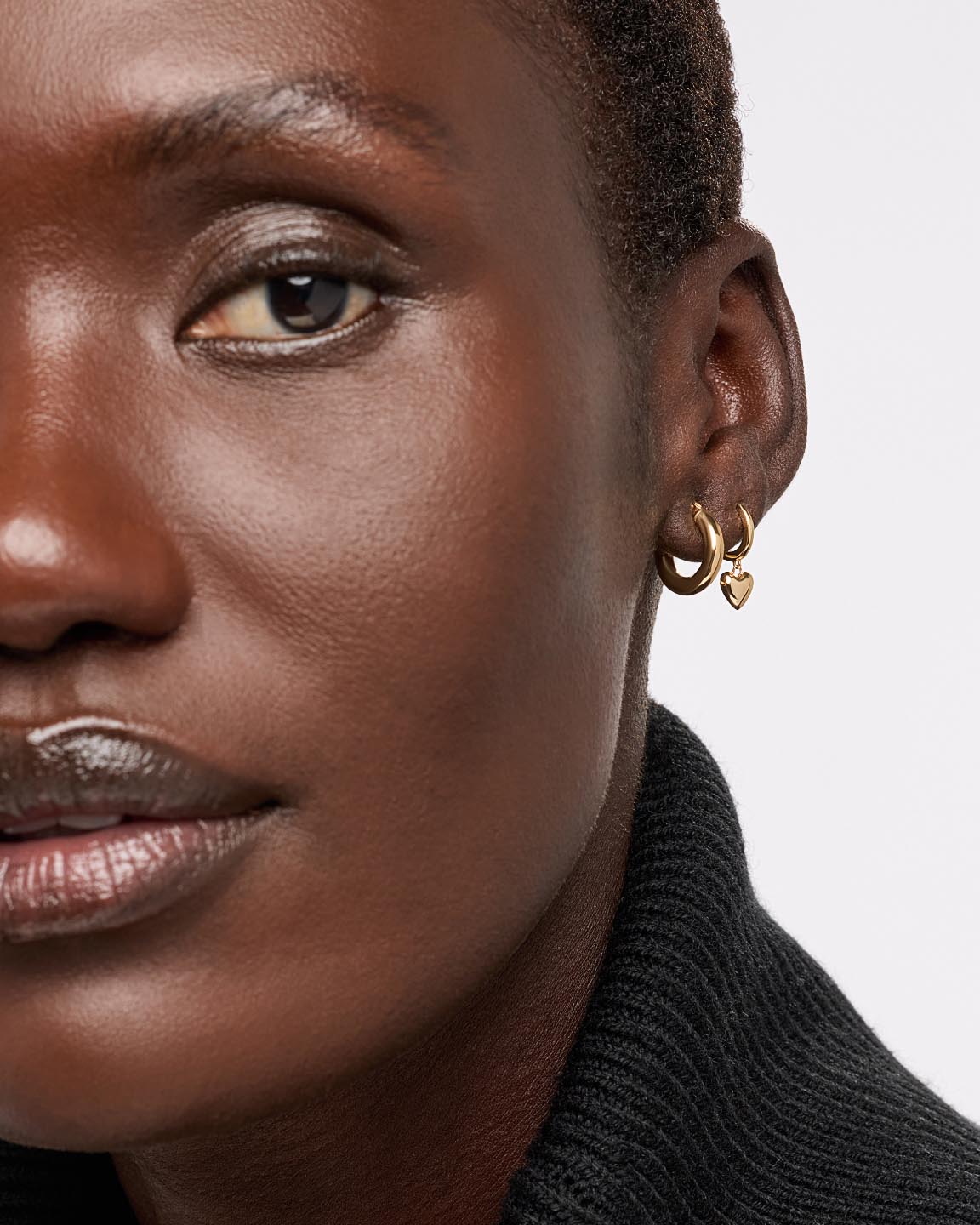 Chunky Gold Hoop Earrings - Gold Classic Hoops Large