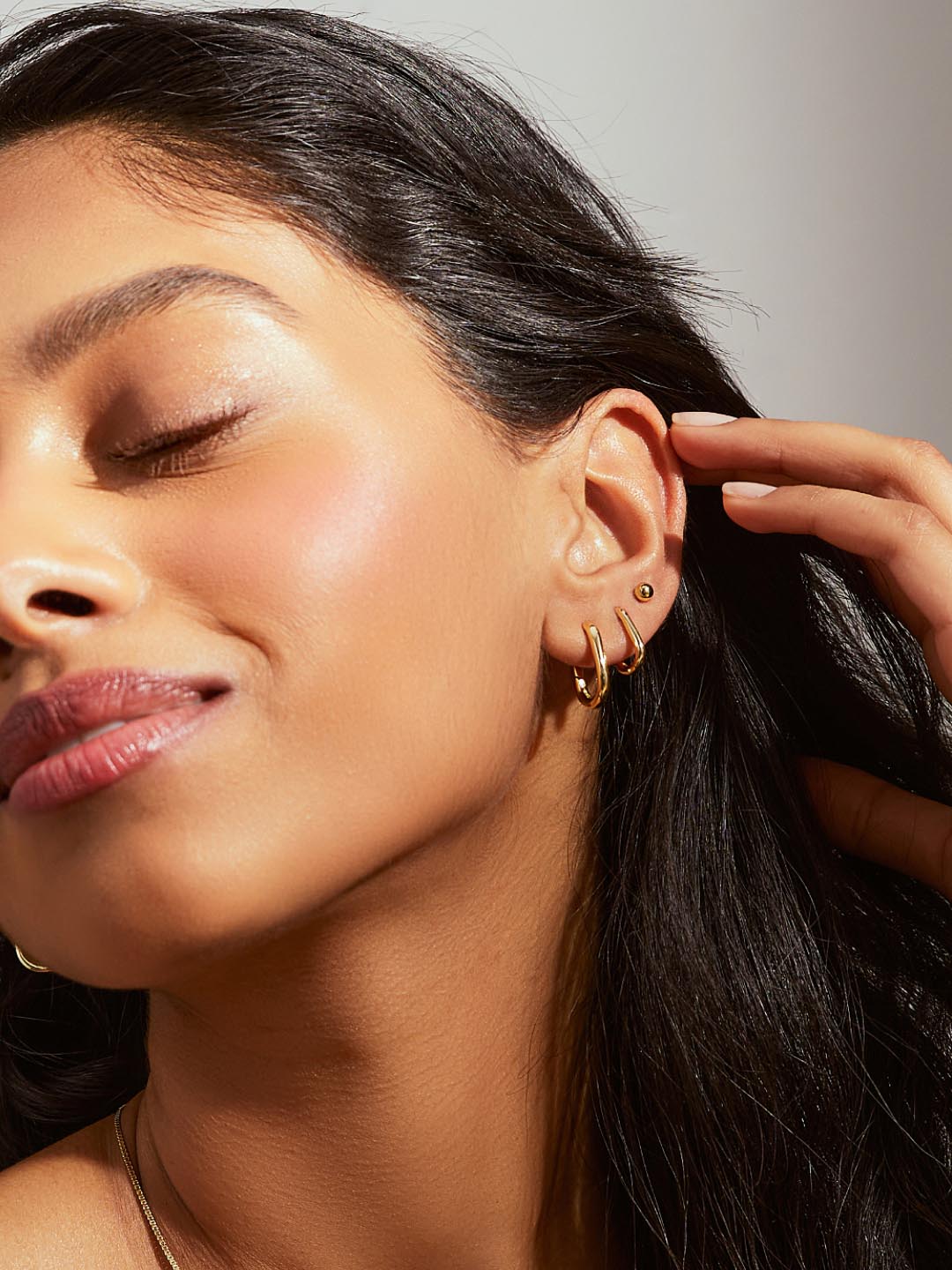Gold Hoop Earrings - Rox Mini