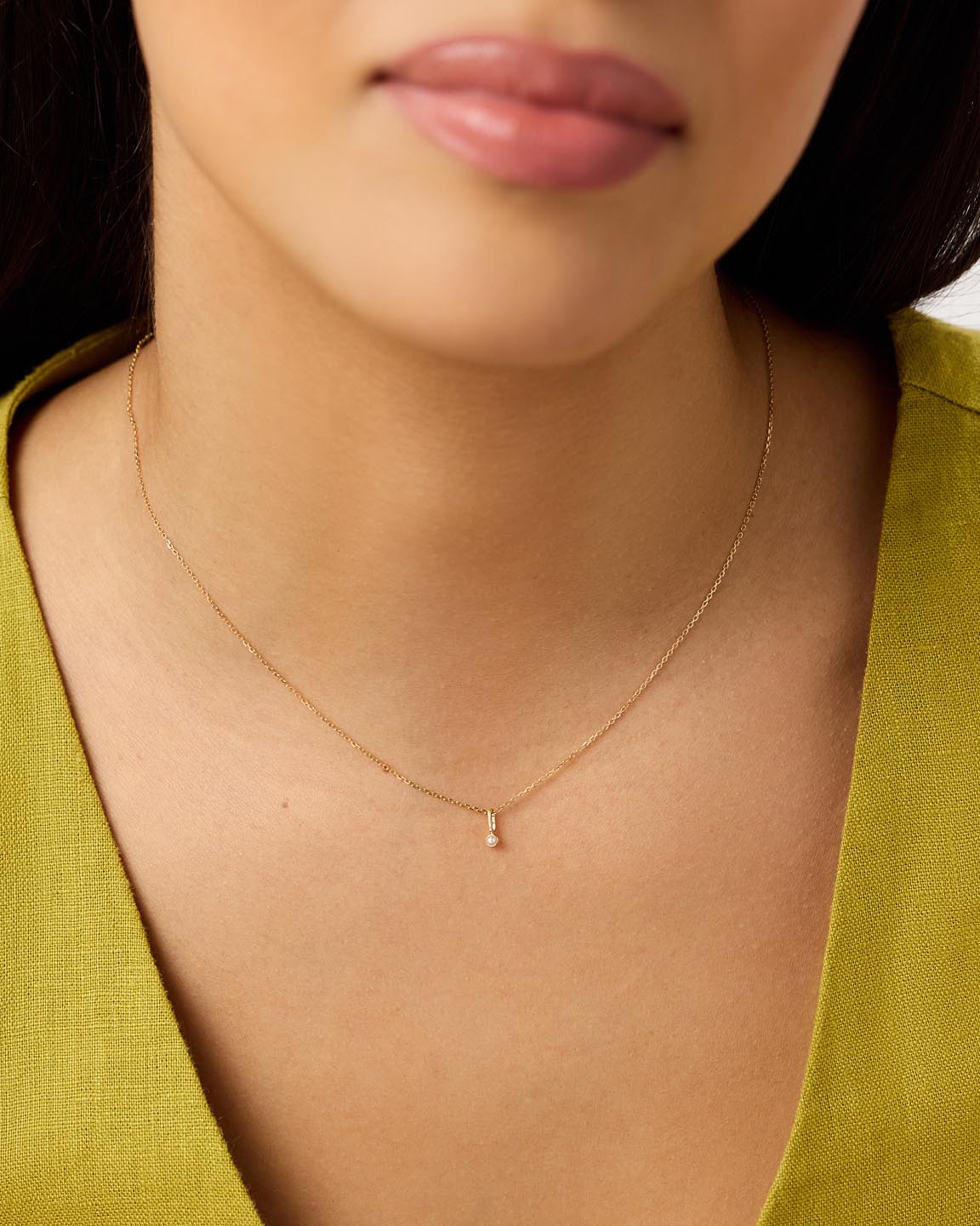 Ana Luisa Jewelry Necklace Charms Birthstone Gold Mini Birthstone Charm June Birthstone Gold Mini Pearl Charm Solid Gold