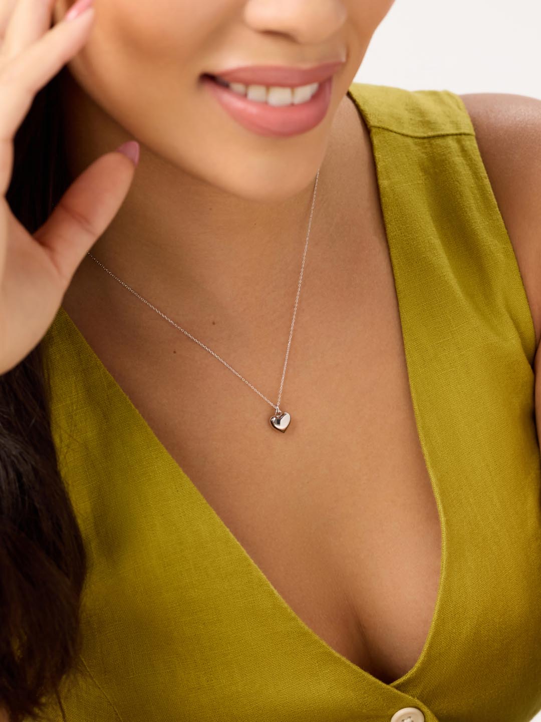 Gold Heart Necklace - Lev Small