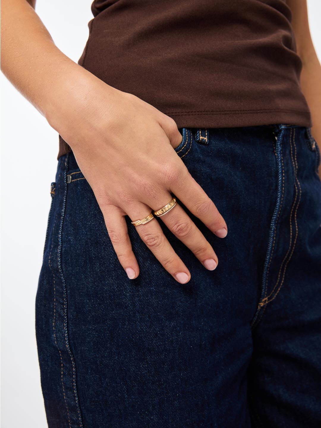 Solid Yellow Gold - Diamond Elevate Ring