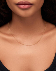 Solid Gold Diamond Fine Chain Necklaces For Women Ana Luisa Figaro Chain Necklace