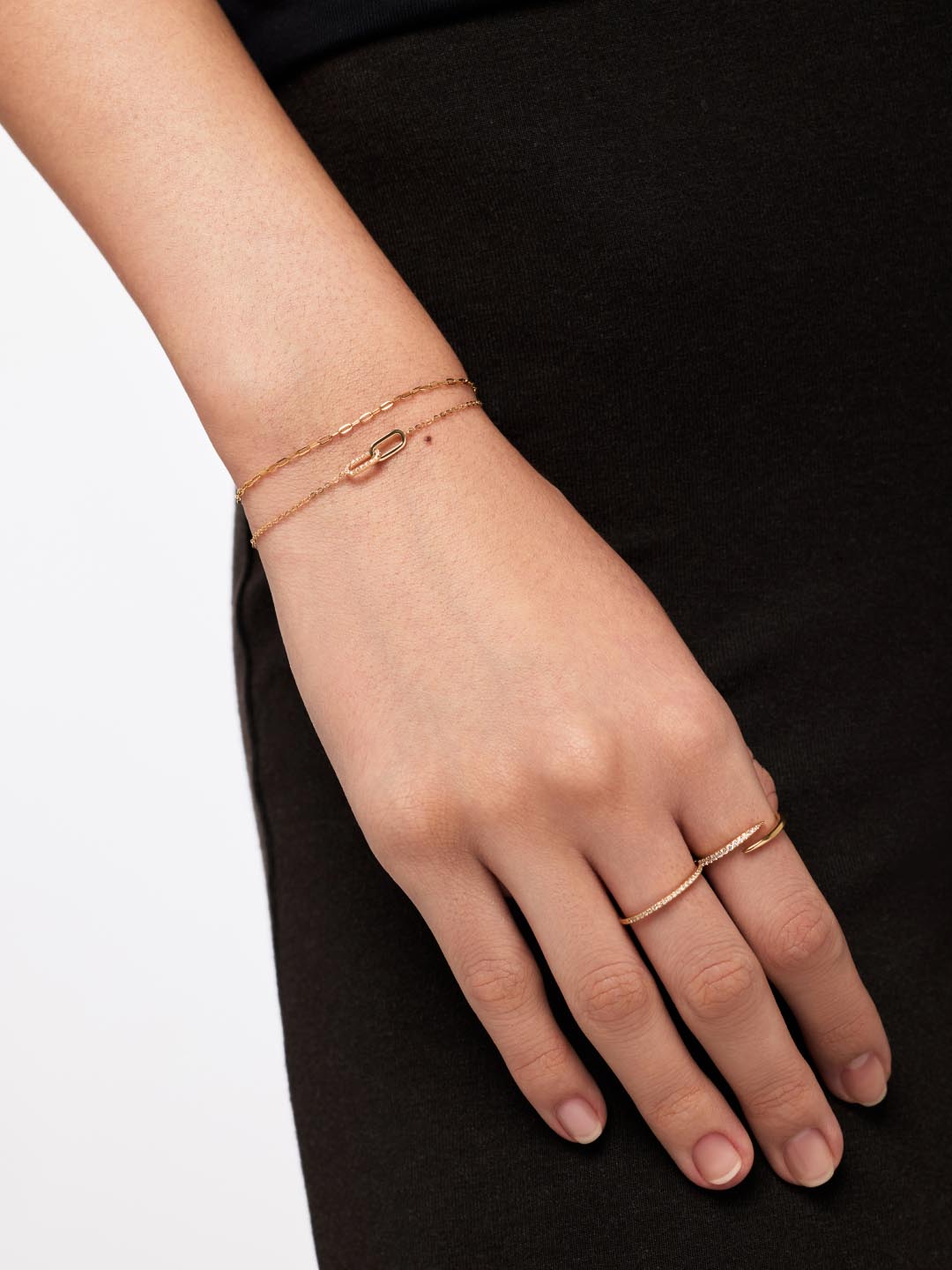 Gold Bracelet - Gold Twisted Link Bracelet