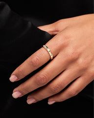Solid Yellow Gold - Astrid Diamond Station Ring