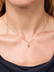 Solid Yellow Gold - Mini Croissant Charm