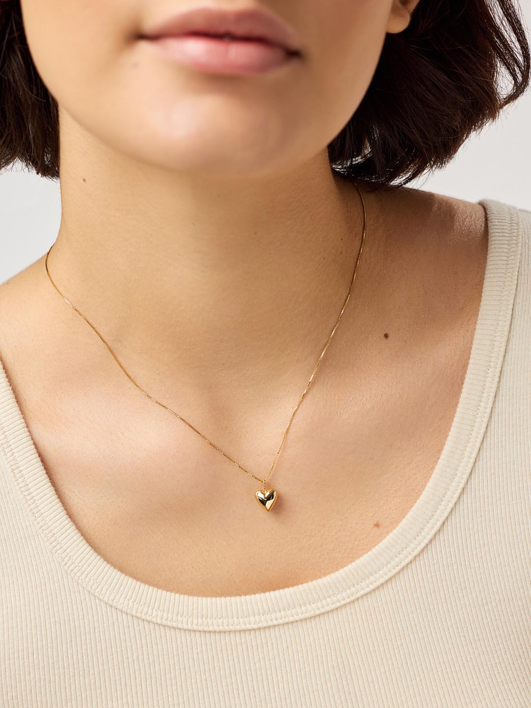 Gold Pendant - Gold Heart Charm