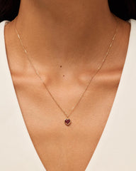Solid Yellow Gold - Heirloom Heart Necklace