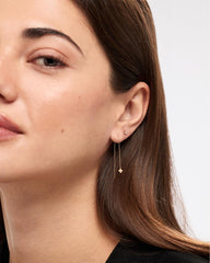 Solid Gold Solid Bloom Fine Flower Threader Earrings Ana Luisa Mini Flower Threaders