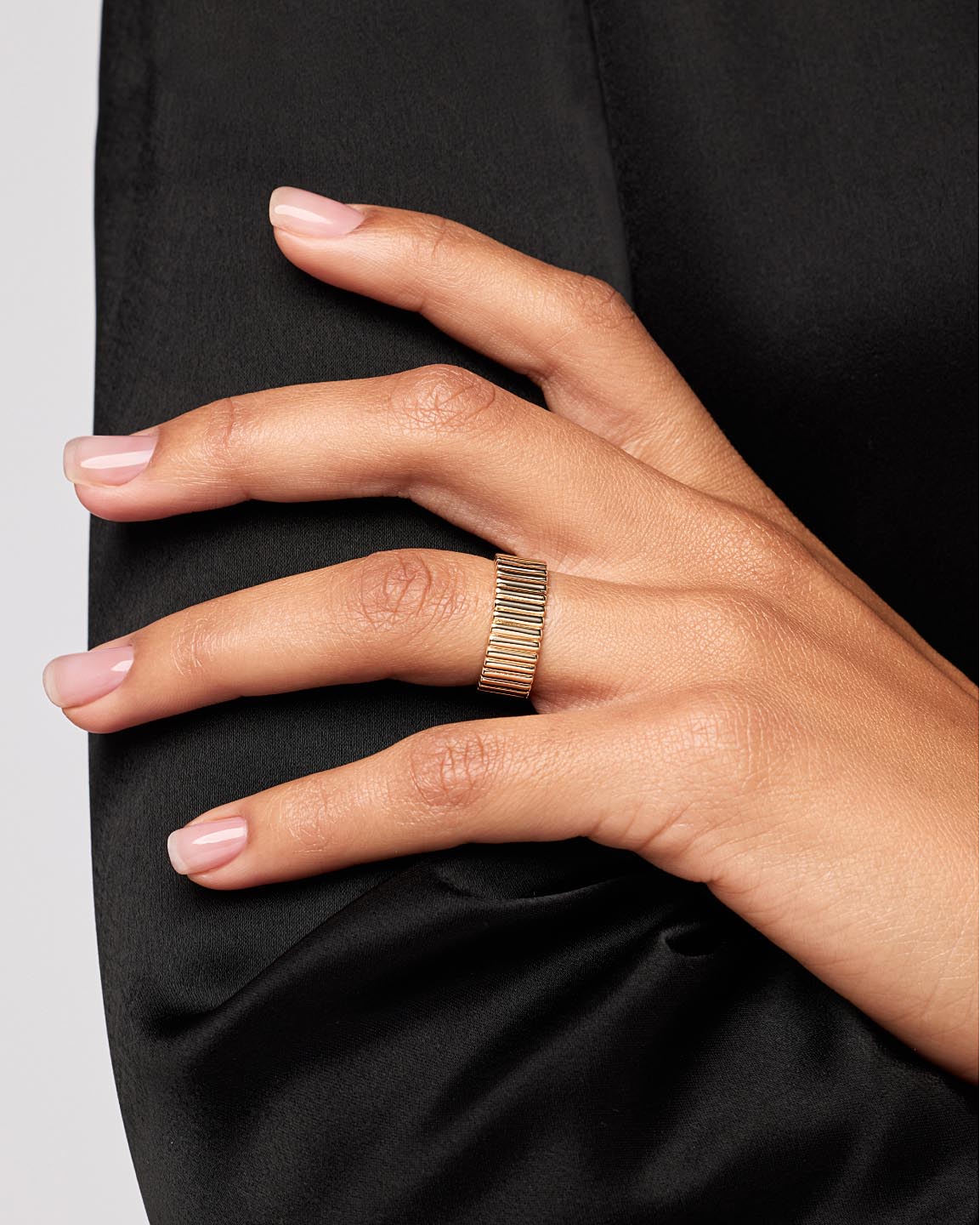 Solid Yellow Gold - Galaxy Ring Wide