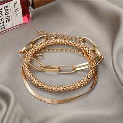 3-Piece Chunky & Elegant Bracelet Stack