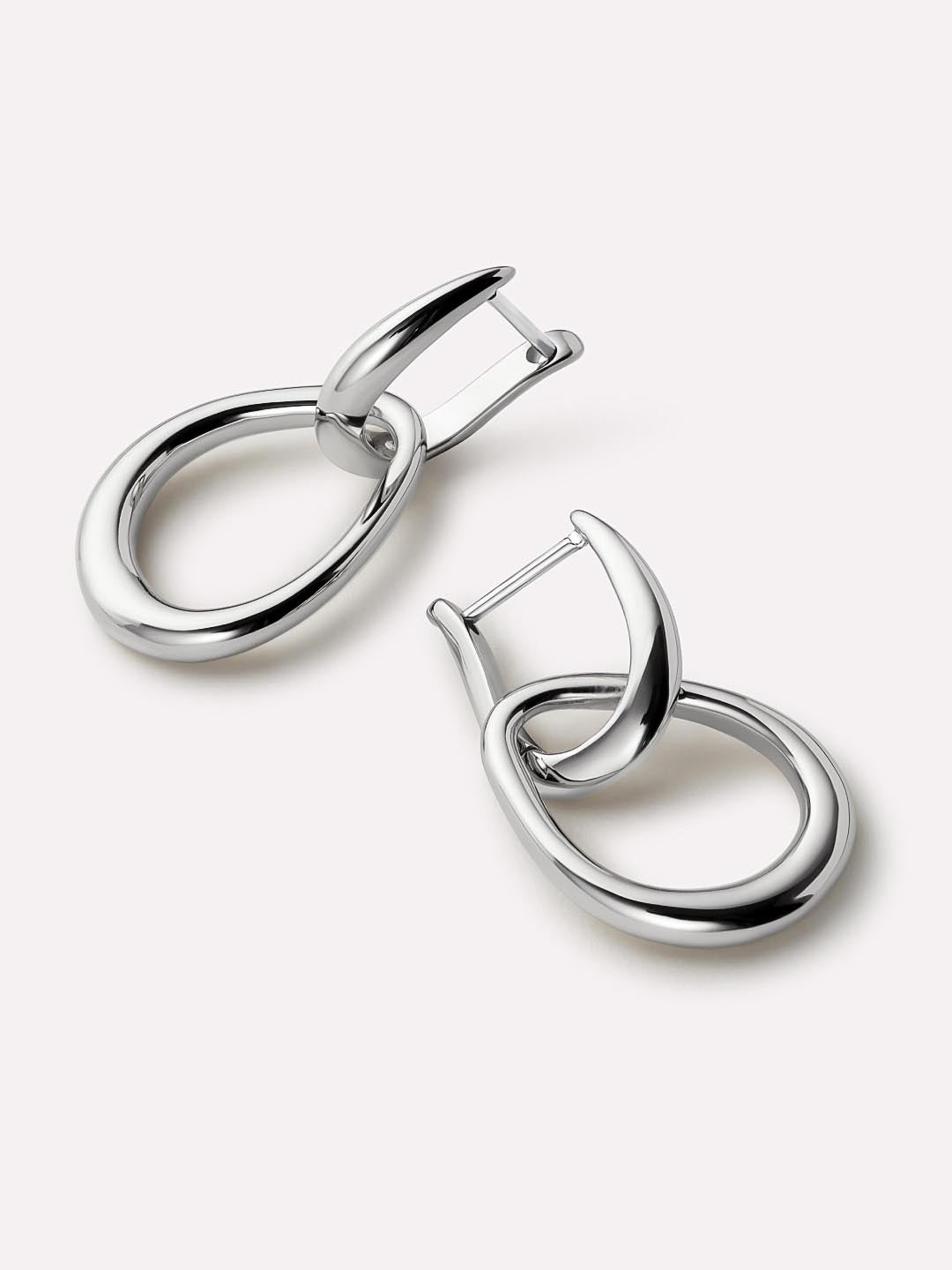 Silver Drop Earrings - Sage Silver