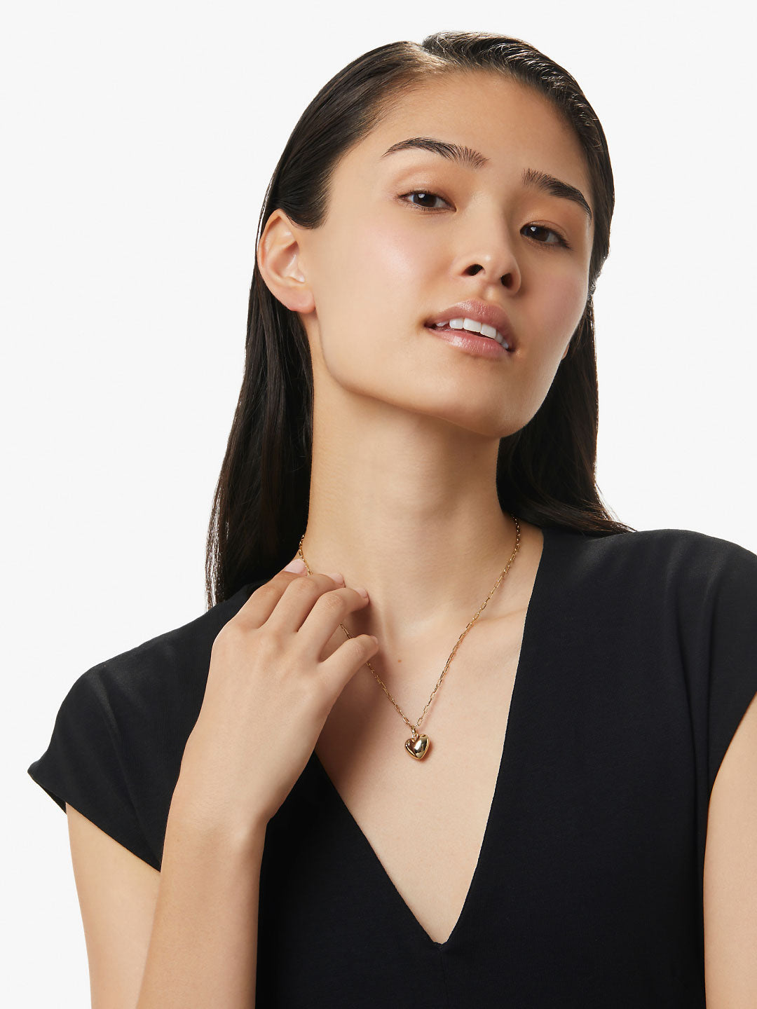 Gold Heart Necklace - Lev Small