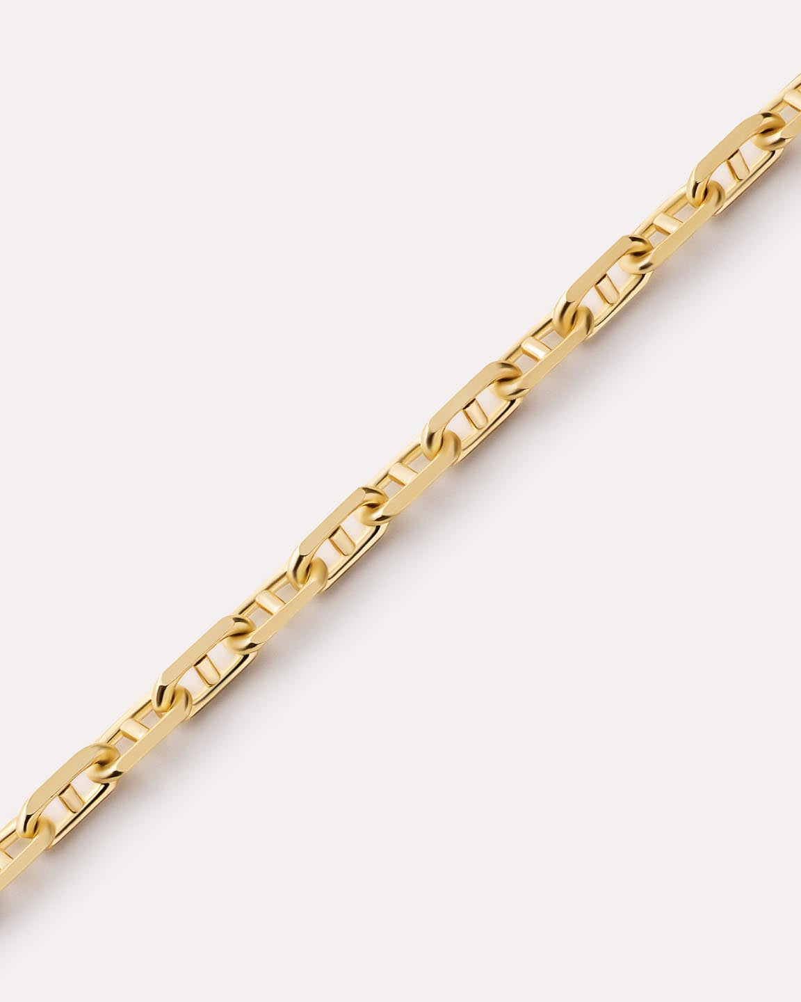 Solid Yellow Gold - Mini Anchor Chain Bracelet