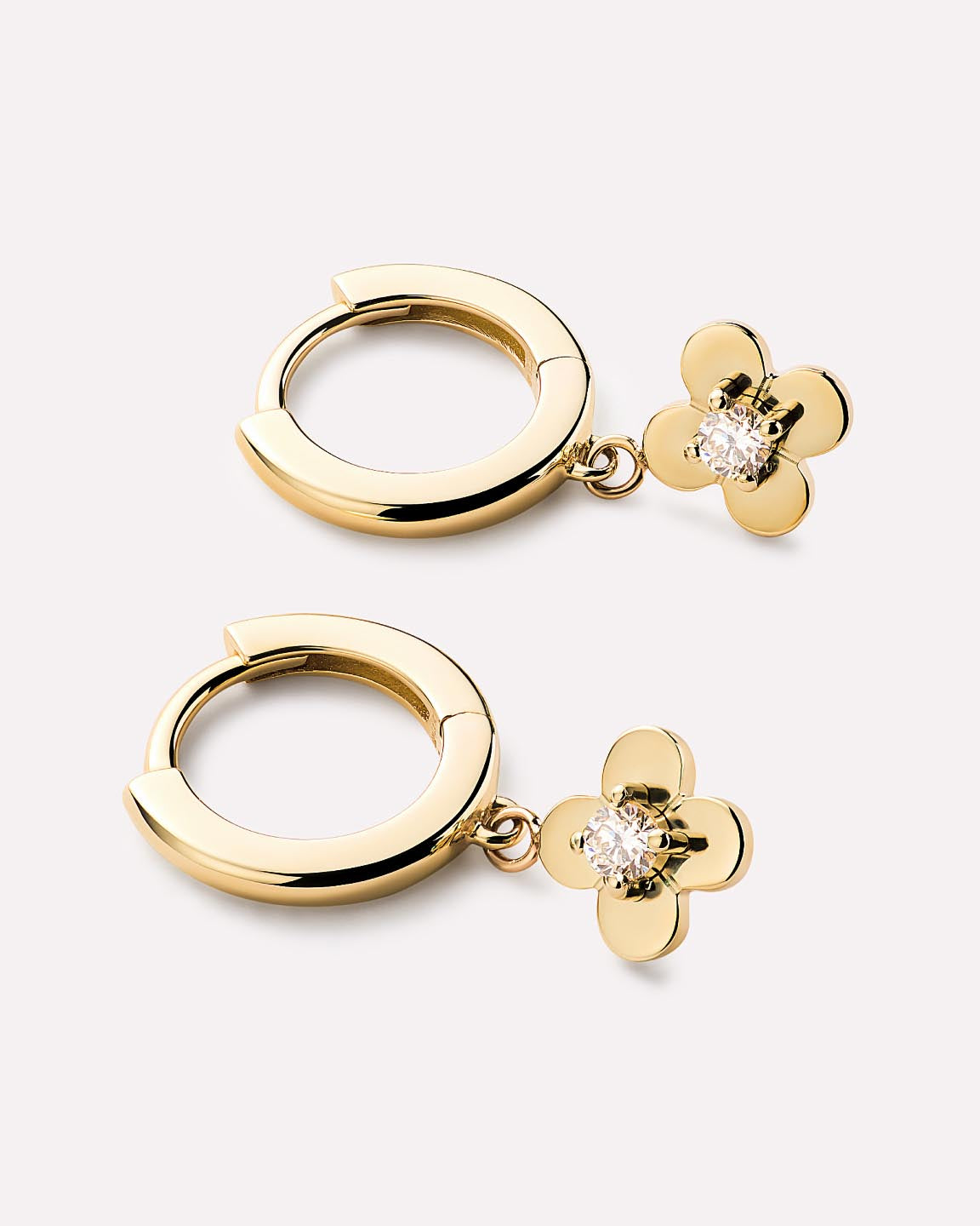 Solid Gold Diamonds Solid Bloom Fine Flower Drop Earrings Ana Luisa Mini Flower Drop Earrings