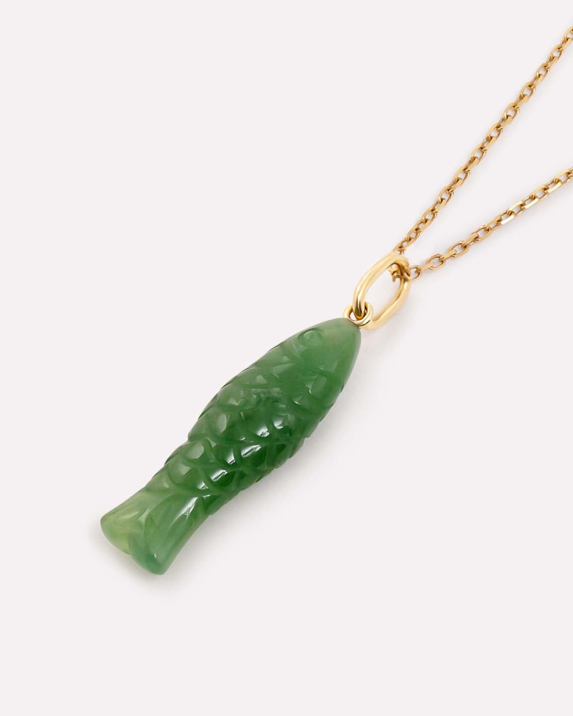 Solid Yellow Gold - Gemstone Fish Charm
