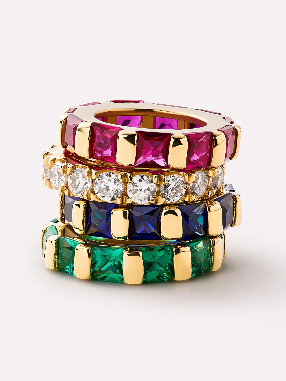 Solid Yellow Gold - Blue Sapphire Zeno Charm