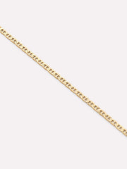 Solid Yellow Gold - Flat Mariner Chain Necklace