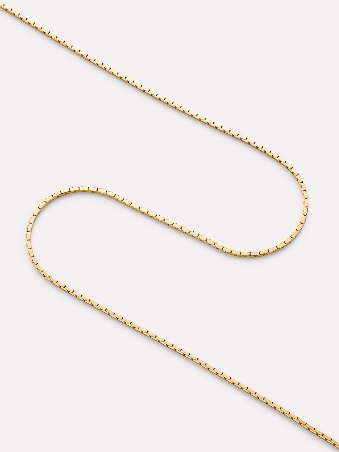 Solid Yellow Gold - Silk Chain Necklace