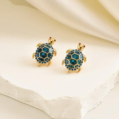 Elegant Cute Turtle Stud Earrings
