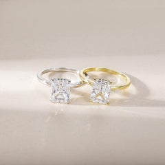 3ct Sterling Silver Radiant Cut Ring