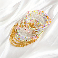 11-Piece Boho Pastel Bracelet Stack