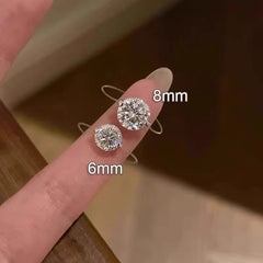 Sterling Silver 1-2 Carat Moissanite Invisible Band Ring