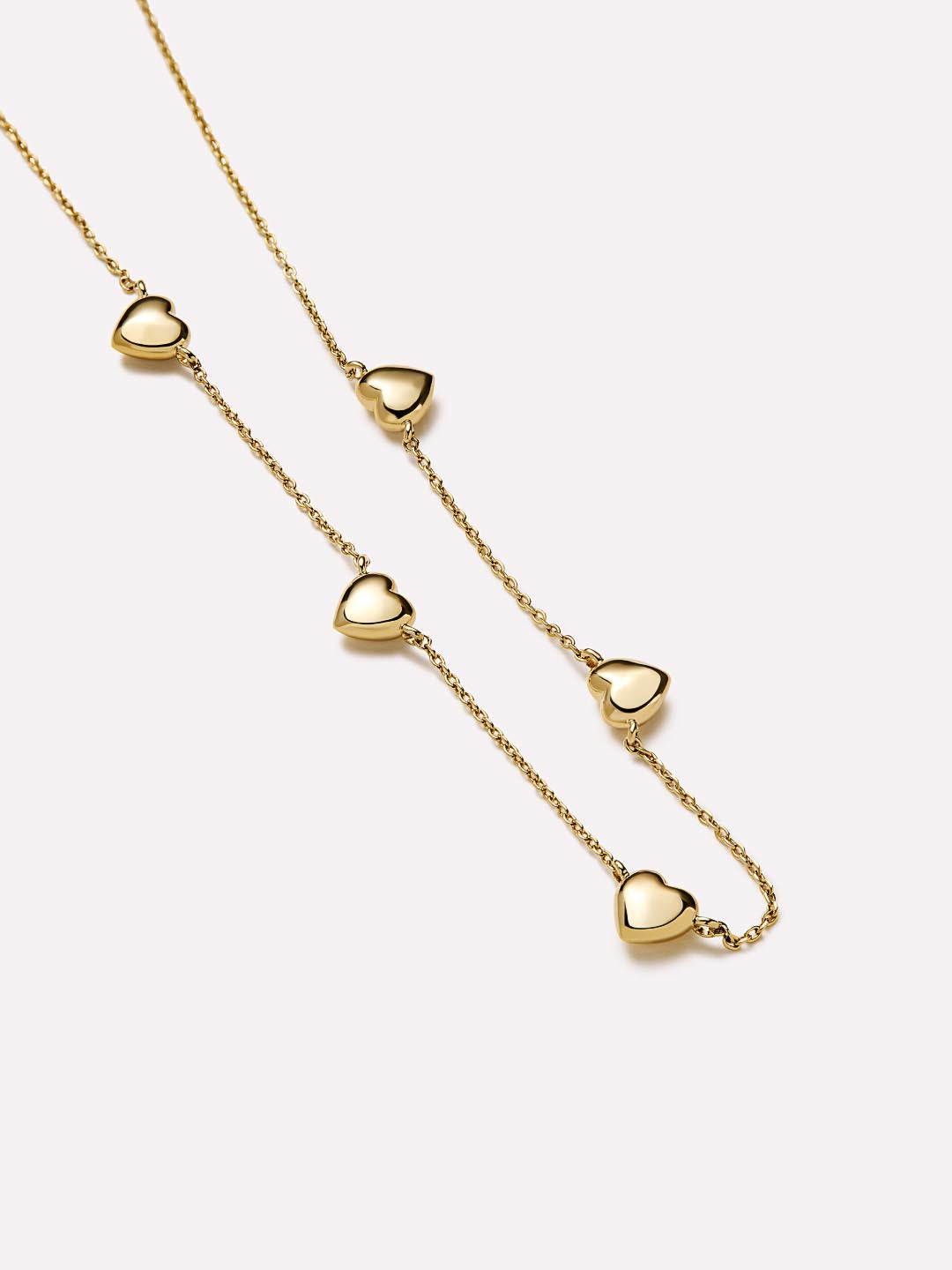 Heart Necklace - Lev Mini Pave Station Necklace