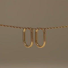 Oval Hoop Earrings