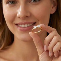 Sterling Silver Moissanite Feminine Bow Ring