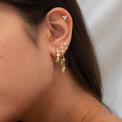 4-Piece Dainty Crystal Curated Ear Stack Set