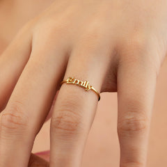 Dainty Minimal Name Ring