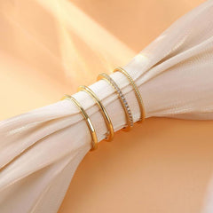 4-Piece 14K Dainty Ring Stack