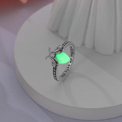 Sterling Silver Glowing Lume Firefly Ring