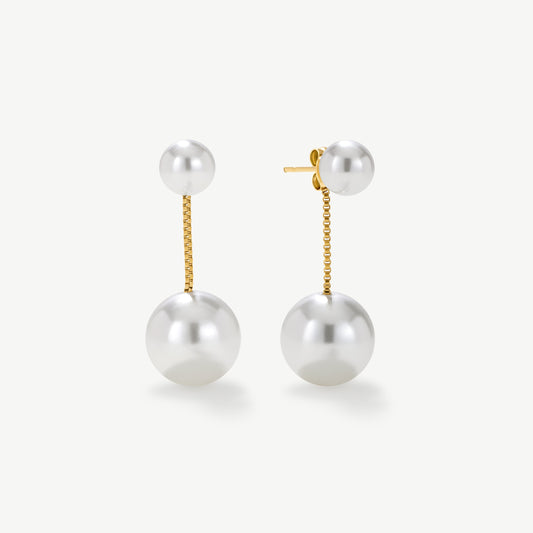 Pearl Bauble Drop Earrings
