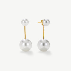Pearl Bauble Drop Earrings