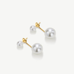 Pearl Bauble Drop Earrings