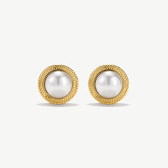 Bold Vintage Pearl Statement Earrings