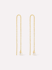 Pearl Threader Earrings - Abrielle