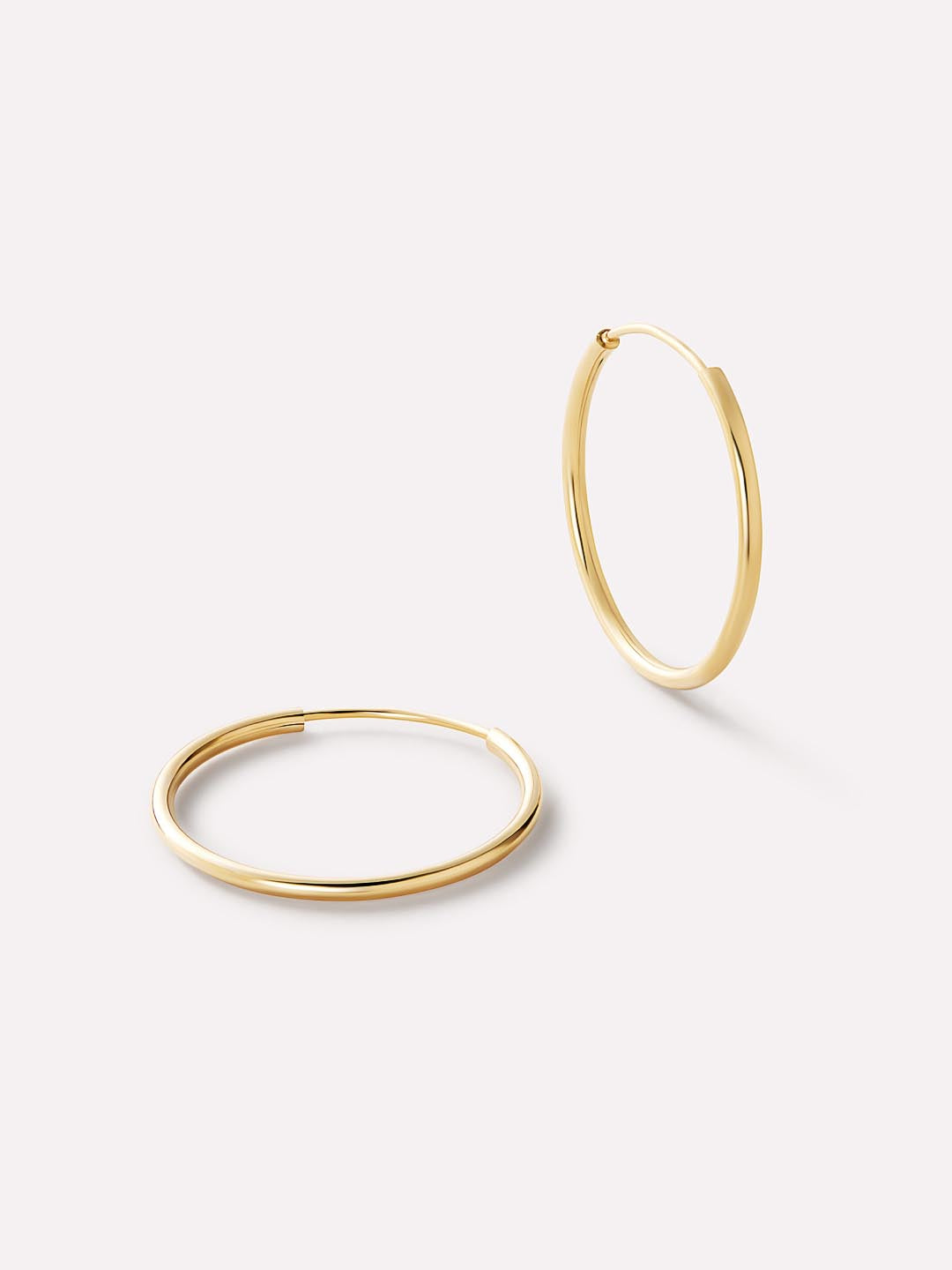 Small Gold Hoop Earrings - Gold Slim Hoops Large