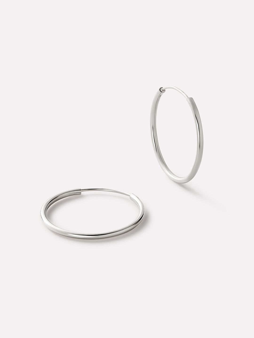Small Gold Hoop Earrings - Gold Slim Hoops Large