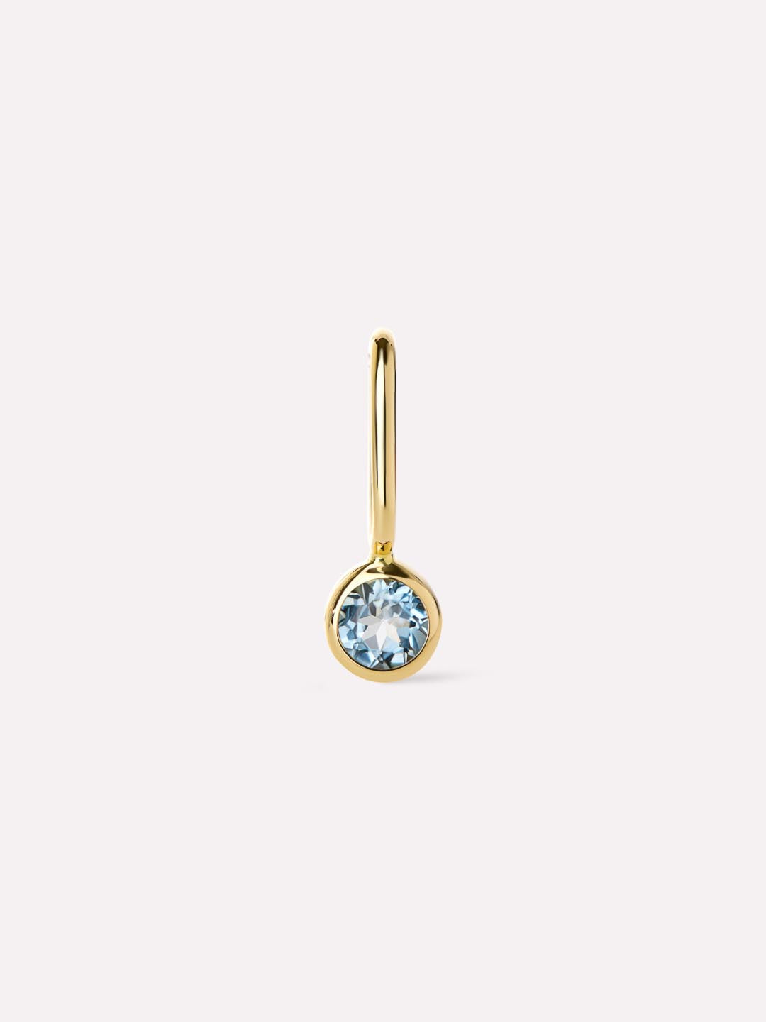 Ana Luisa Jewelry Necklace Charms Birthstone Gold Mini Birthstone Charm December Birthstone Gold Mini London Blue Topaz Charm Solid Gold