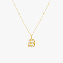 Pearl Initial Necklace