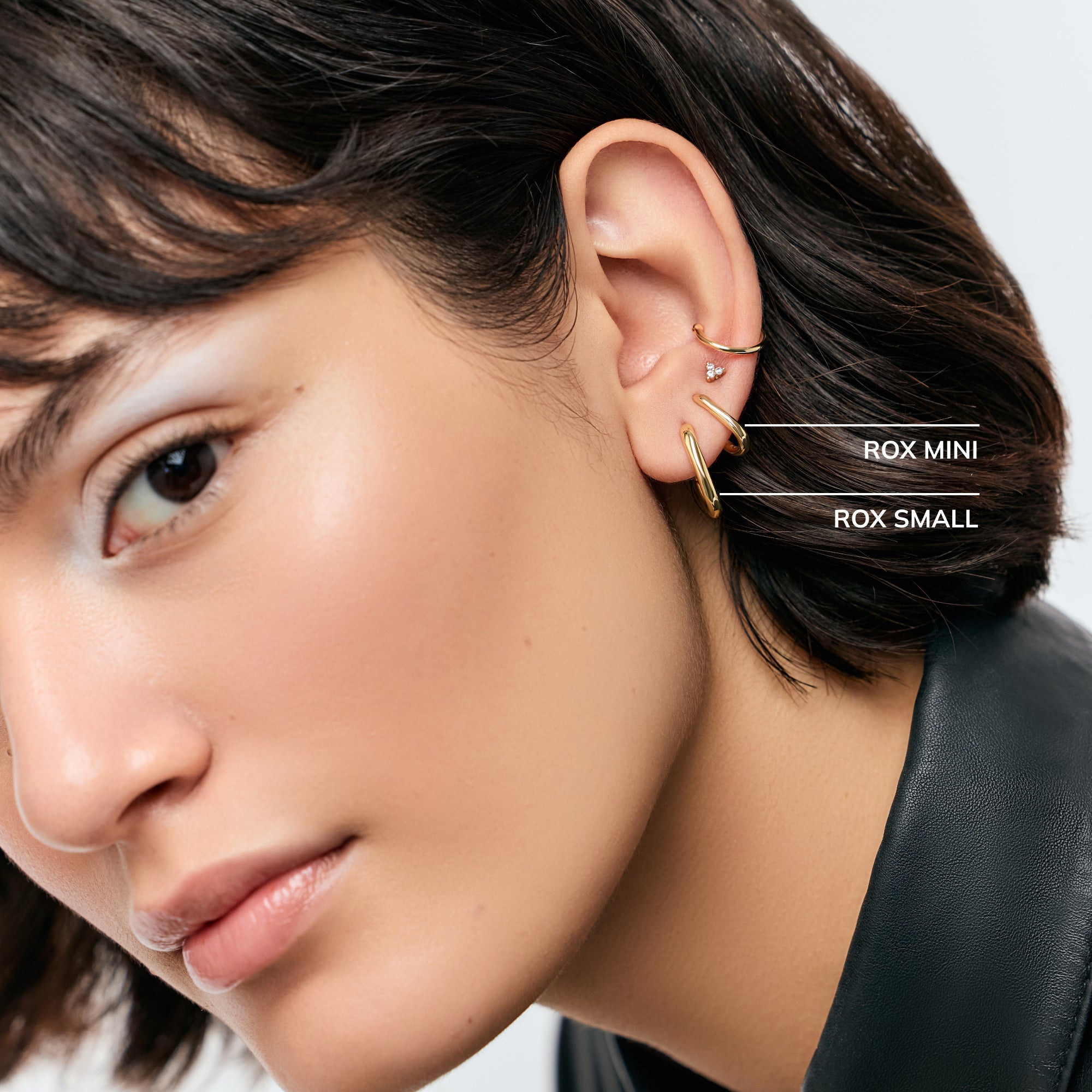 Gold Hoop Earrings - Rox Mini