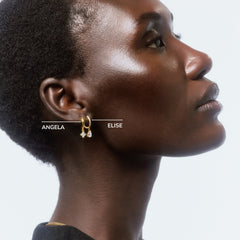 Gold Huggie Hoop Earrings - Angela